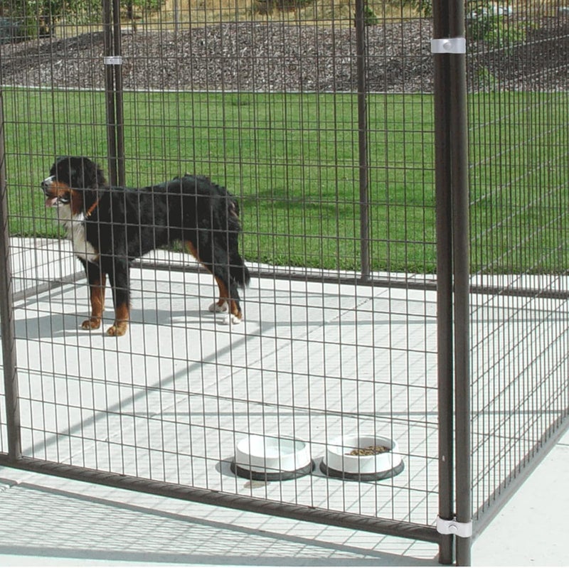 Hoqqf 16 Sets Dog Kennel Panel Clamps Chain Link Fence Clamps 1-3/8’’ Fence Parts Temporary Dog Kennel Clamps Galvanized Fence Ties for 32mm Pipe Panel Frames - Image 4